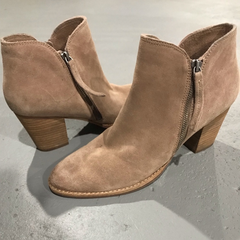 Dolce Vita Taupe Suede Ankle Boots